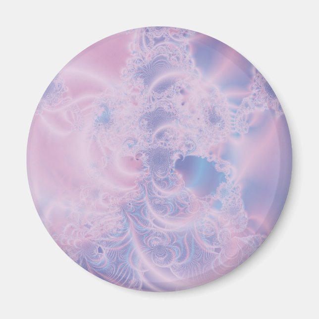 Abstrakt Konst Glödande Rosa Magnet (Framsidan)