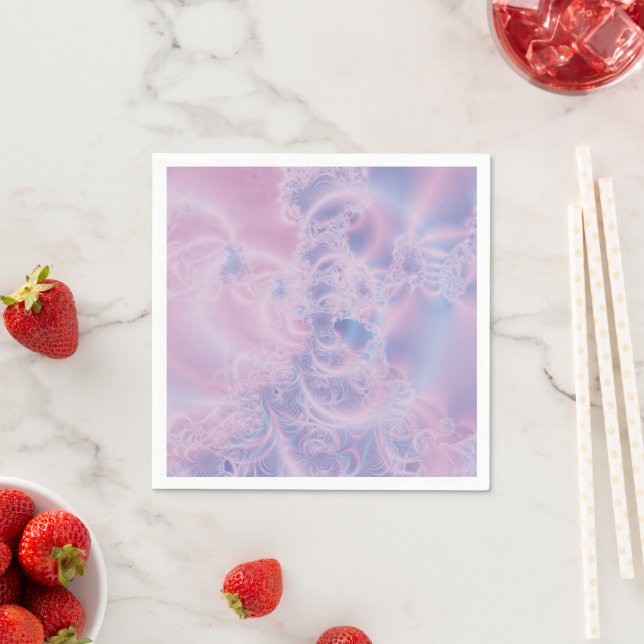 Abstrakt Konst Glödande Rosa Pappersservett (Insitu)