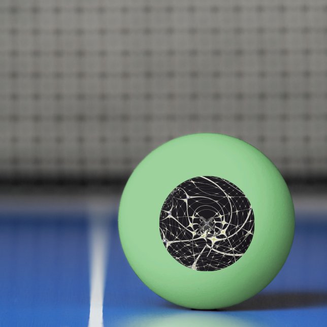 Abstrakt konst Gyllene Spindelnät Pingisboll (Netto)