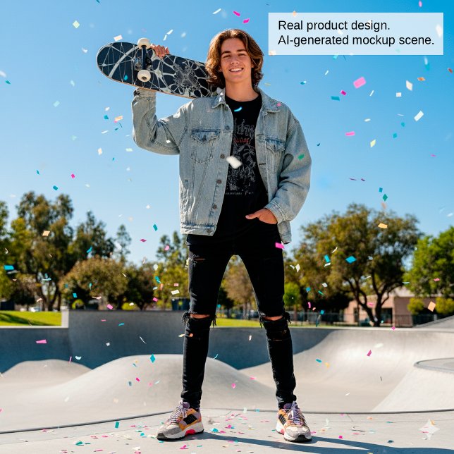 Abstrakt konst Gyllene Spindelnät Skateboard Bräda 21,5 Cm (Skapare uppladdad)