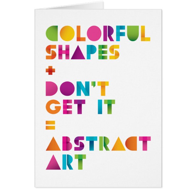 Abstrakt konst hälsningskort (Framsidan)