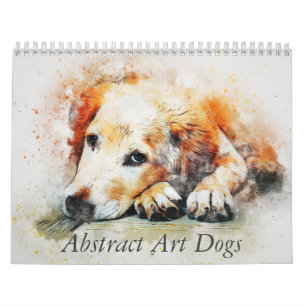 Abstrakt Konst Hundar Kalender