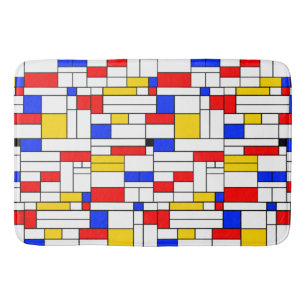 Abstrakt konst i Piet Mondrian-stil Badrumsmatta