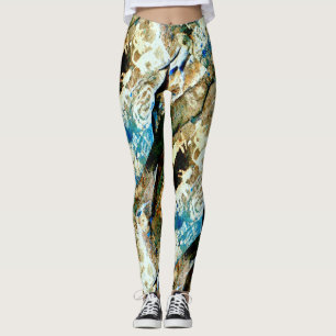 abstrakt konst i sydvästra sten leggings