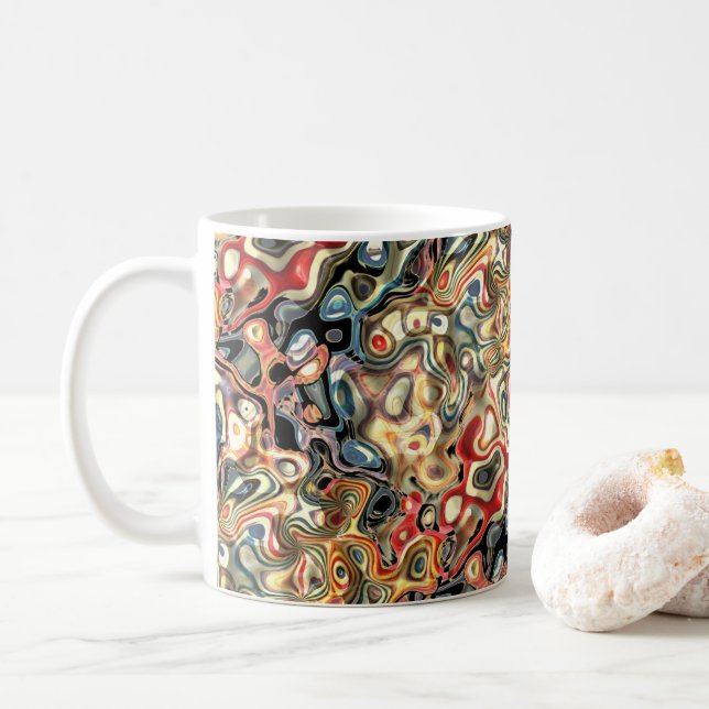Abstrakt konst kaffekopp (Med munk)
