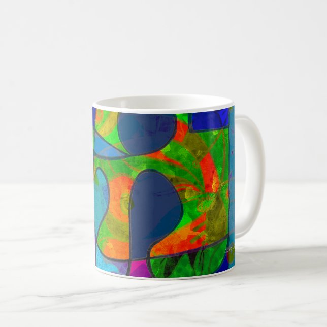 abstrakt konst kaffekopp "abstract6" (Framsida höger)