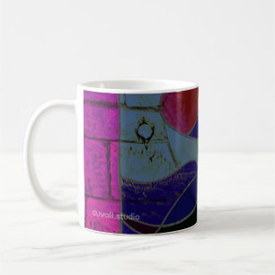 Abstrakt konst kaffekopp "Candlelight Variation"