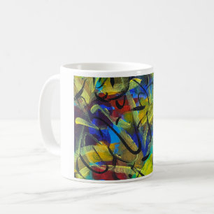 Abstrakt konst kaffemug kaffemugg