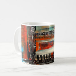 Abstrakt konst kaffemugg