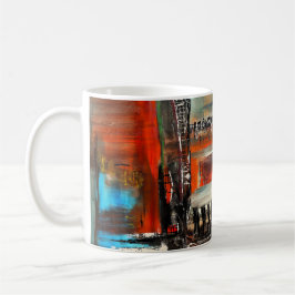 Abstrakt konst kaffemugg