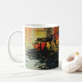Abstrakt konst kaffemugg