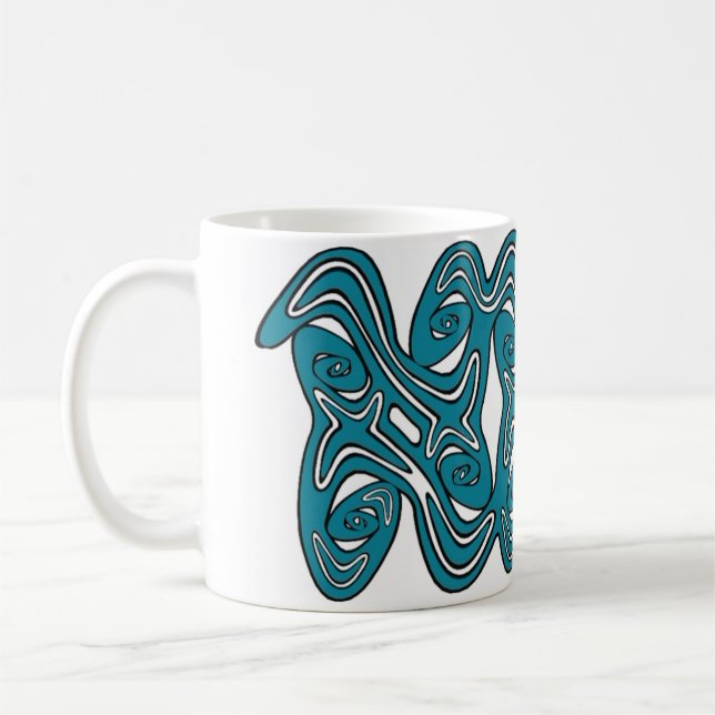 Abstrakt konst kaffemugg (Vänster)