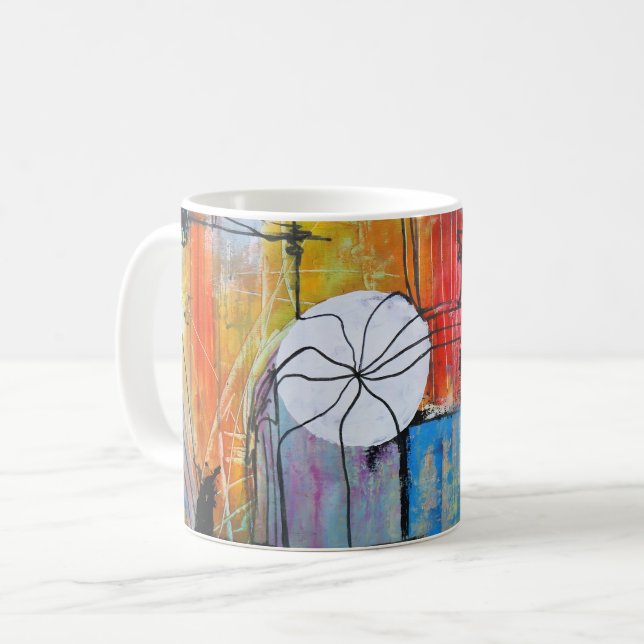 Abstrakt konst  kaffemugg (Framsida vänster)
