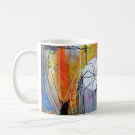 Abstrakt konst kaffemugg