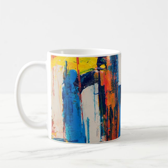 Abstrakt konst kaffemugg (Vänster)