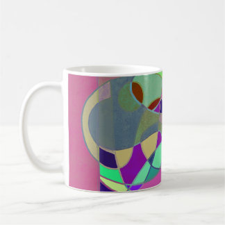 Abstrakt konst kaffemugge "Färgglad abstrakt" Kaffemugg
