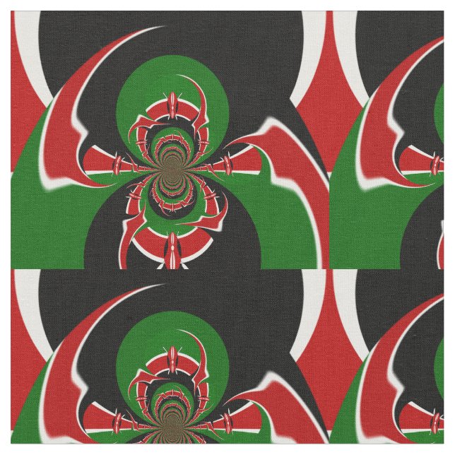 Abstrakt konst Kenya Hakuna Matata | Fira Afri  Tyg (Närbild)