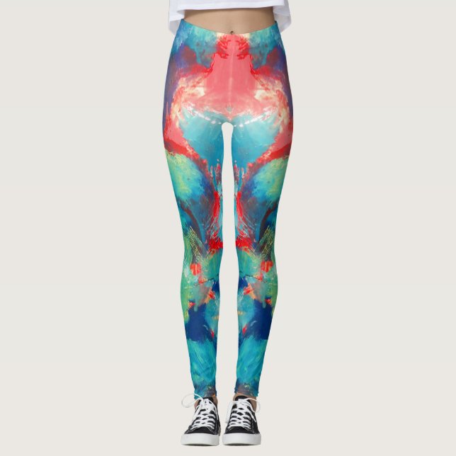 abstrakt konst leggings (Framsida)