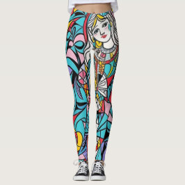 abstrakt konst leggings