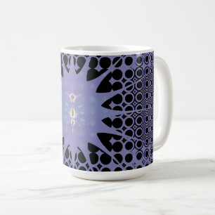 Abstrakt konst Lila Rymd Fraktal Kaffemugg