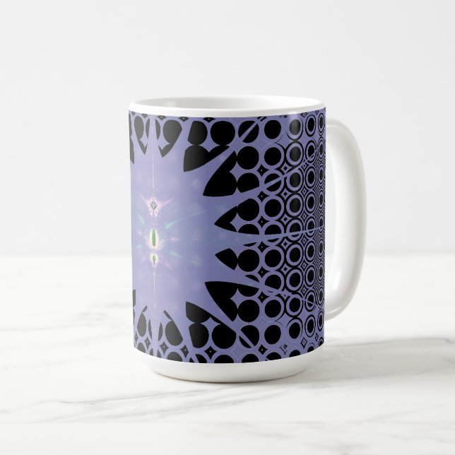 Abstrakt konst Lila Rymd Fraktal Kaffemugg (Framsida höger)