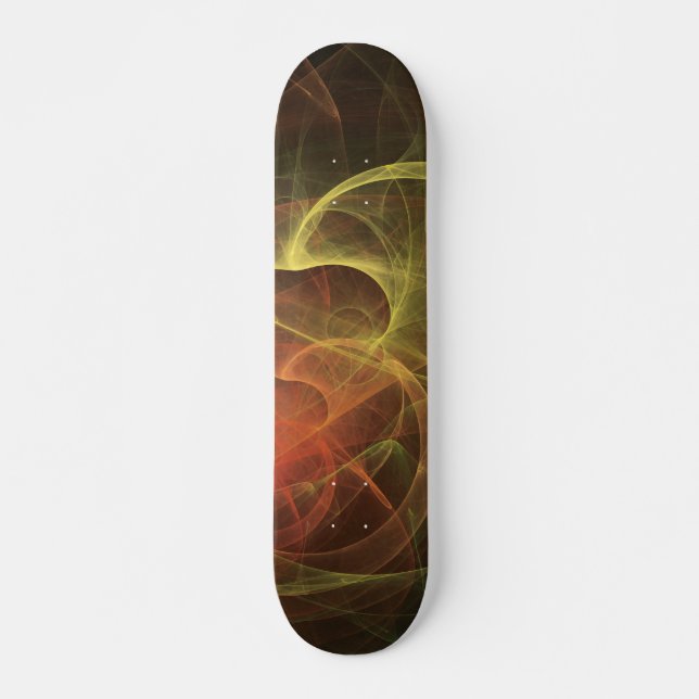 Abstrakt konst magisk låga skateboard bräda 20,5 cm (Framsida)