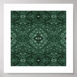 Abstrakt konst med bläck i grönt från Maze Poster