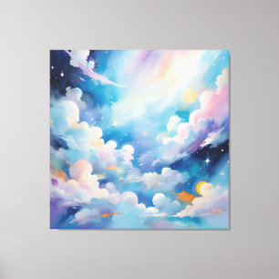 Abstrakt konst med himmel tema canvastryck