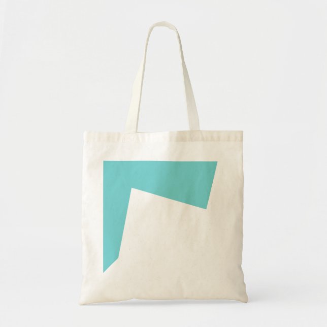 Abstrakt konst minimalism blå vit tygkasse (Framsidan)