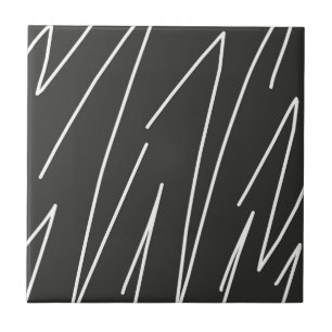 Abstrakt konst minimalism grå vita linjer kakelplatta