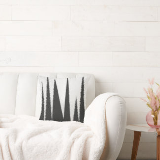 Abstrakt konst minimalism grå vita linjer kudde