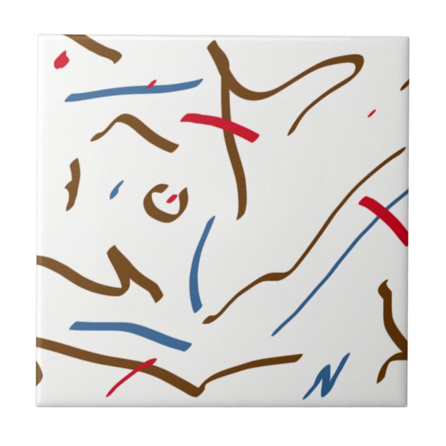Abstrakt konst minimalism kakelplatta (Framsidan)