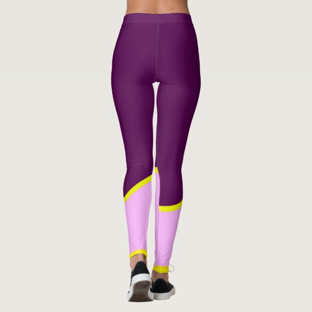 Abstrakt konst minimalism Pastell Rosa Leggings (Baksida)
