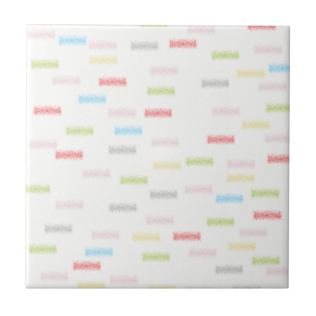 Abstrakt konst minimalism små prickar pastell kakelplatta (Framsidan)