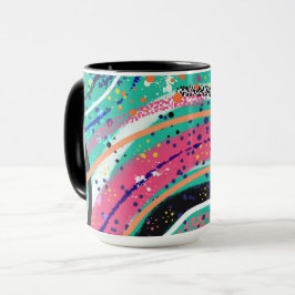 Abstrakt konst: Mintgodisar Mugg