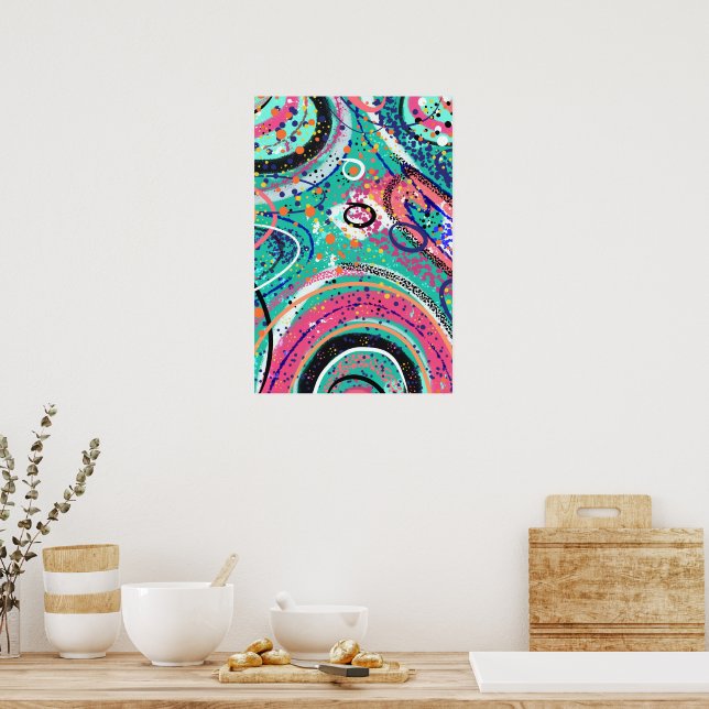 Abstrakt konst: Mintgodisar Poster (Kök)
