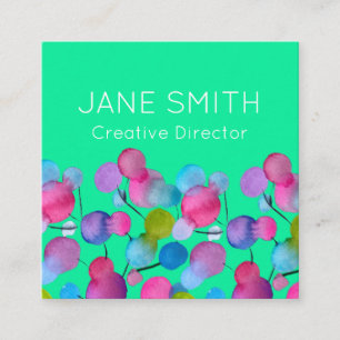 Abstrakt konst modern färglös kreativ fyrkantigt visitkort