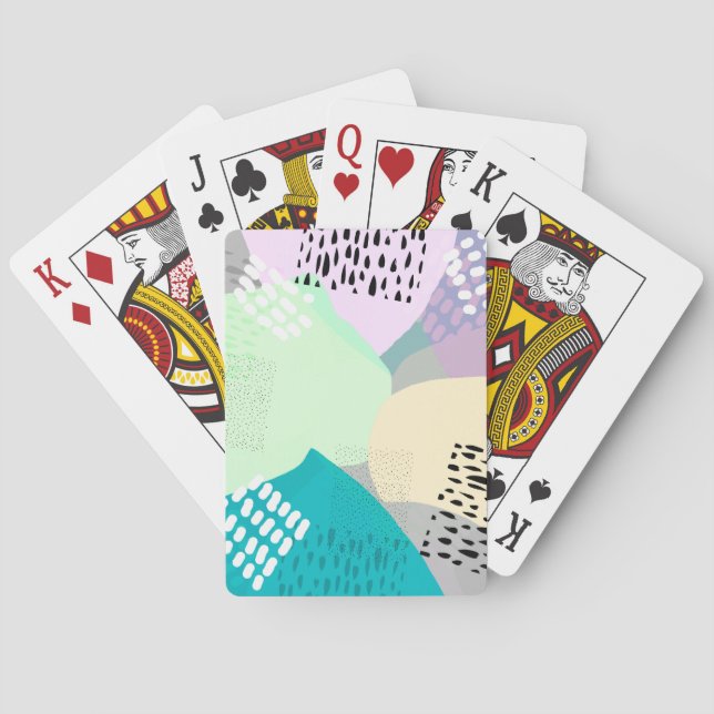 abstrakt konst modern originaldesign casinokort (Baksidan)