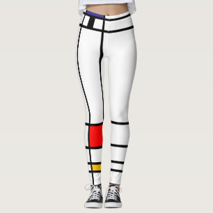 Abstrakt konst Mondrian "Trafalgar kvadrerar" Leggings
