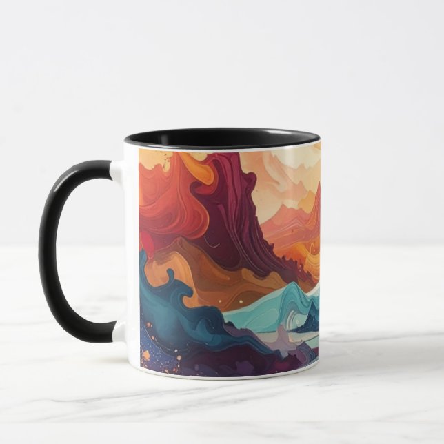Abstrakt konst mugg (Vänster)