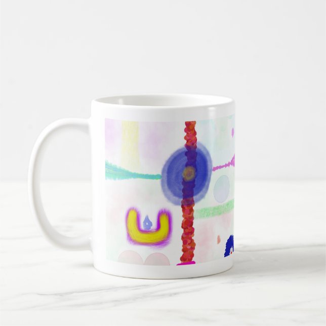 Abstrakt konst-mugg kaffemugg (Vänster)