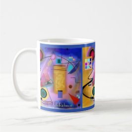 Abstrakt konst och Cubist inspirerad mugg
