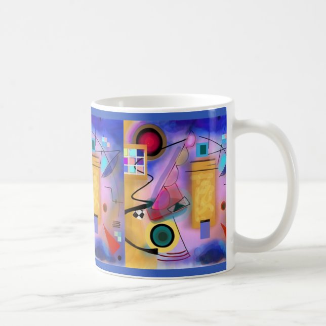 Abstrakt konst och Cubist inspirerad mugg (Höger)
