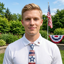 Abstrakt konst Patriotiska stjärnor och ränder Mod Slips
