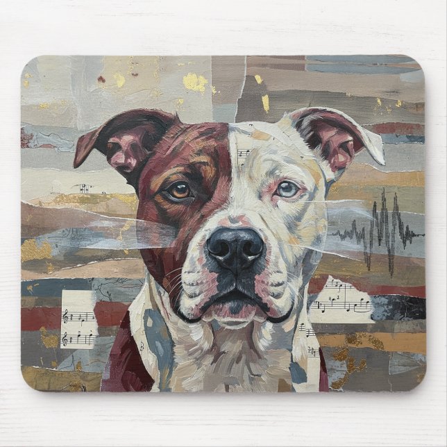 Abstrakt konst Pitbull Version 1 Musmatta (Framsidan)
