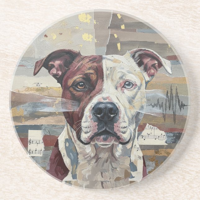 Abstrakt konst Pitbull Version 1 Underlägg (Framsidan)