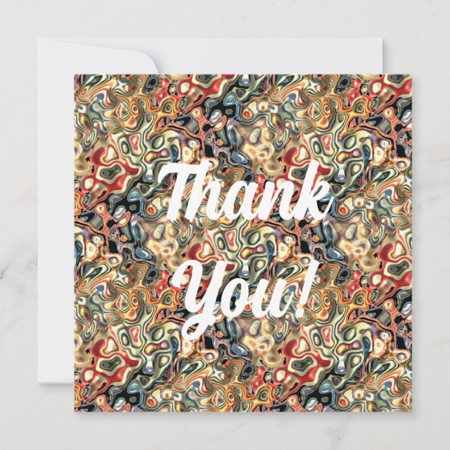 Abstrakt Konst Platt Välkomstkort Kort (Framsida)