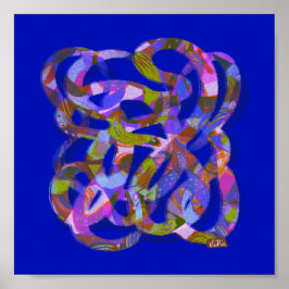 Abstrakt konst poster Space Soppa 1