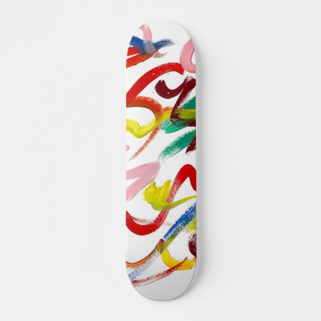 Abstrakt konst skateboard bräda 20 cm (Framsida)