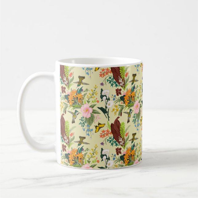 Abstrakt konst, sömlös mönster allover design back kaffemugg (Vänster)